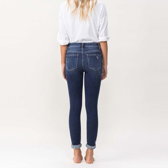*NEW* Flying Monkey High-Rise Distressed Crop Skinny Jeans - Picture 7 of 10